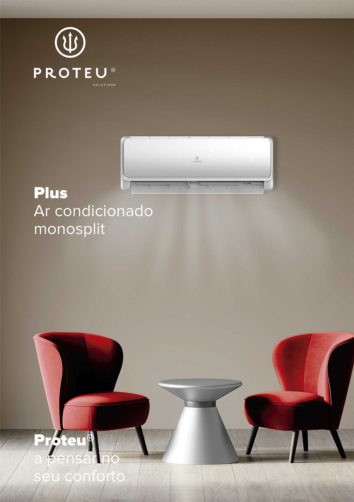 Proteu® Plus Ar Condicionado Mono-Split c/Wifi EU+UI R32